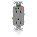 Leviton Decora Plus Isolated Ground Duplex Receptacle Outlet Heavy-Duty Hospital Grade Smooth Face 15 Amp 125V Back Or Side Wire Gray (D8200-IGG)