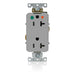 Leviton Decora Plus Isolated Ground Duplex Receptacle Outlet Heavy-Duty Hospital Grade Smooth Face 20 Amp 125V Back Or Side Wire Gray (D8300-IGG)