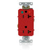 Leviton Decora Plus Isolated Ground Duplex Receptacle Outlet Heavy-Duty Hospital Grade Smooth Face 20 Amp 125V Back Or Side Wire Red (D8300-IGR)
