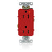 Leviton Decora Plus Isolated Ground Duplex Receptacle Outlet Heavy-Duty Industrial Spec Grade Smooth Face 15 Amp 125V Red (16262-RIG)