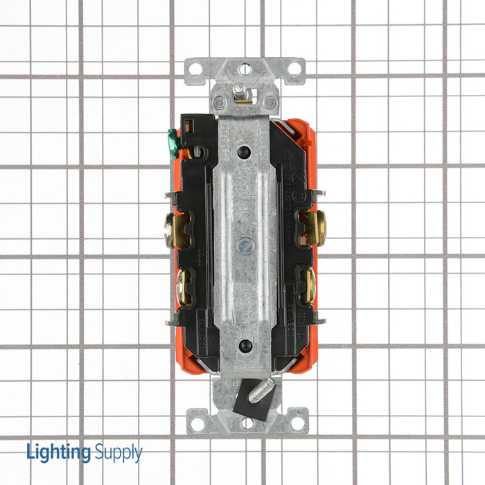 Leviton Decora Plus Isolated Ground Duplex Receptacle Outlet Heavy-Duty Industrial Spec Grade Smooth Face 20 Amp 125V Orange (16362-OIG)