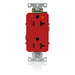 Leviton Decora Plus Isolated Ground Duplex Receptacle Outlet Heavy-Duty Industrial Spec Grade Smooth Face 20 Amp 125V Red (16362-RIG)