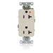 Leviton Decora Plus Isolated Ground Duplex Receptacle Outlet Heavy-Duty Industrial Spec Grade Smooth Face 20 Amp 125V Light Almond (16362-TIG)