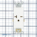Leviton Decora Plus Single Receptacle Outlet Commercial Spec Grade Smooth Face 20 Amp 250V Side Wire NEMA 6-20R 2 (16441-W)