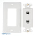 Leviton Decora Telephone Wall Jack Assembly 6P4C And 6P4C Screw Terminals White (40144-W)