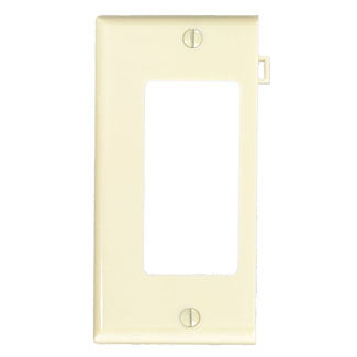 Leviton 1-Gang Decora/GFCI Device Decora Wall Plate/Faceplate Sectional Thermoplastic Nylon Device Mount End Panel Ivory (PSE26-I)