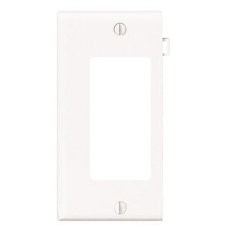 Leviton 1-Gang Decora/GFCI Device Decora Wall Plate/Faceplate Sectional Thermoplastic Nylon Device Mount End Panel Ivory (PSE26-W)