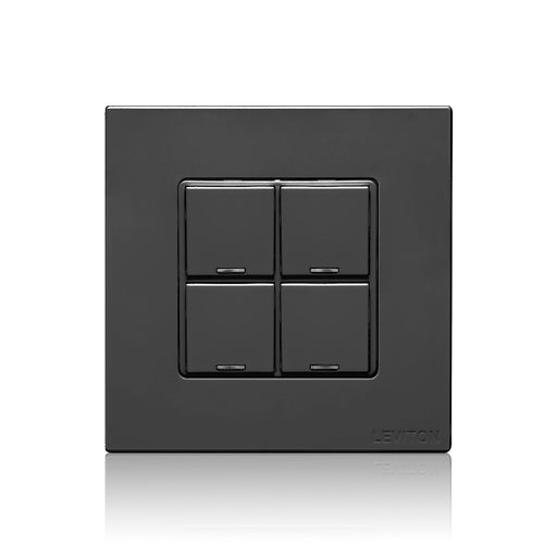 Leviton DLV Color Change Kit IEC Box System 4-Button Color Black (CKDBK-40E)
