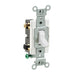 Leviton 15 Amp 120/277V Toggle Double-Pole AC Quiet Switch Commercial Spec Grade Grounding Side Wired White (CS215-2W)