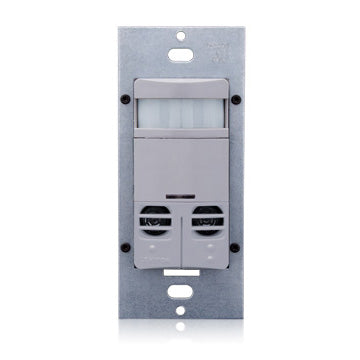 Leviton No Neutral Dual Relay Multi-Technology Occupancy Sensor 120/208/220/230/240/277V 50/60Hz CEC Title 20/24 Compliant Made In USA (OSSMD-GAG)