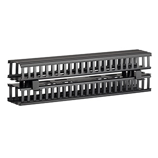 Leviton Vertical Front And Rear Cable Management 5 Inch channel X 40 Inch Long Black Snap-On Cover (4940L-VFR)