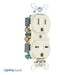 Leviton Duplex Receptacle Outlet Commercial Spec Grade Dual Voltage Indented Face 15 Amp 125/250V Side Wire NEMA (5031-I)