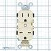 Leviton Duplex Receptacle Outlet Commercial Spec Grade Dual Voltage Indented Face 15 Amp 125/250V Side Wire NEMA (5031-I)