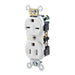 Leviton Duplex Receptacle Outlet Commercial Spec Grade Dual Voltage Indented Face 15 Amp 125/250V Side Wire NEMA (5031-W)