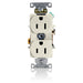 Leviton Duplex Receptacle Outlet Heavy-Duty Industrial Spec Grade Smooth Face 15 Amp 125V Back Or Side Wire NEMA 5 Light Almond (5252-T)