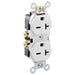 Leviton Duplex Receptacle Outlet Commercial Spec Grade Indented Face 20 Amp 250V Side Wire NEMA 6-20R 2-Pole 3-Wire White (5822-W)
