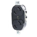 Leviton 15 Amp 125-Volt 2-Pole 2-Wire NEMA L1-15R Non-Grounding Duplex Receptacle Black (7540)