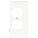 Leviton 1-Gang Duplex Device Receptacle Wall Plate Sectional Thermoplastic Nylon Device Mount End Panel White (PSE8-W)