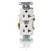Leviton Duplex Receptacle Outlet Heavy-Duty Industrial Spec Grade Indented Face 20 Amp 125V Back Or Side Wire NEMA 5-20R White (L5362-W)