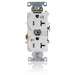 Leviton Duplex Receptacle Outlet Heavy-Duty Industrial Spec Grade Weather And Tamper-Resistant Smooth Face 20 Amp 125V White (TWR20-W)