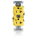 Leviton Duplex Receptacle Outlet Heavy-Duty Industrial Spec Grade Weather And Tamper-Resistant Smooth Face 20 Amp 125V Yellow (TWR20-Y)