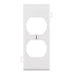 Leviton 1-Gang Duplex Device Receptacle Wall Plate Sectional Thermoplastic Nylon Device Mount Center Panel White (PSC8-W)
