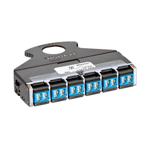 Leviton E2XHD QuickPort Fiber Cassette Shuttered Blue LC (E2XLC-SBL)