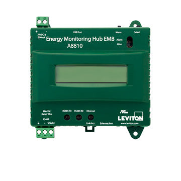 Leviton Energy Monitoring Hub EMB ModBus/TCP/Ethernet Power Supply Not Included (A8810)