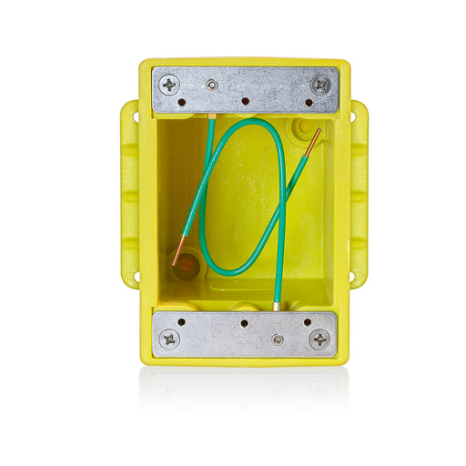 Leviton FD Box 1-Gang Corrosion-Resistant 3/4 Inch Threaded Conduit Openings Yellow (453CR-4)