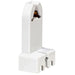 Leviton Medium Base Bi-Pin Standard Fluorescent Lamp Holder Pedestal Screw Mount Turn-Type 2-Screw Terminal White (390-1W)