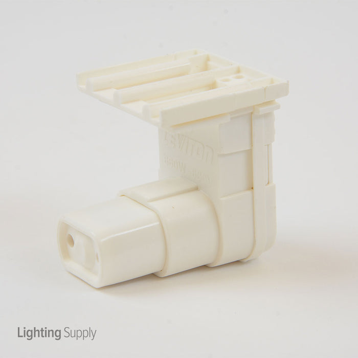 Leviton Fluorescent Socket Slide-In Spring End For T8 Medium Bi-Pin (13570-NW)