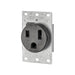 Leviton 50 Amp 250V NEMA 6-50R 2P 3W Flush Mounting Receptacle Straight Blade Industrial Grade Grounding Side Wired Steel (5374-S00)