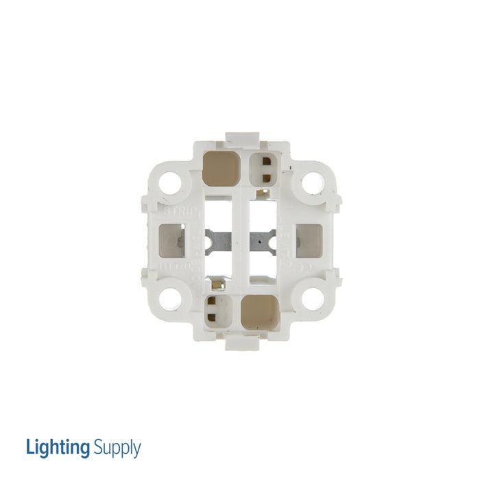 Leviton G24d-1 Base 10W 13W 2-Pin 10mm Compact Fluorescent Lamp Holder Vertical Bottom Snap-In Black Color Code Quick-Connect 18 AWG (26725-201)