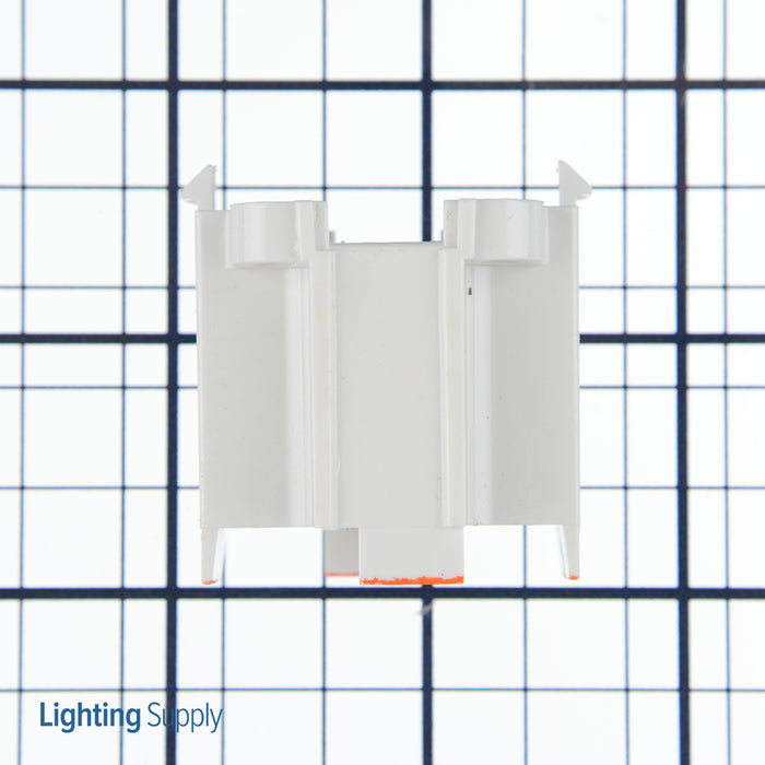 Leviton G24D-3 Base 26W/32W 2-Pin 10mm Compact Fluorescent Lamp Holder Vertical Bottom Snap-In Orange Color Code Quick-Connect 18 AWG (26725-203)