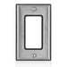 Leviton Gasketed Stainless Steel Wall Plate 1-Gang Decora (84401-G40)
