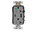 Leviton Gray Combination Duplex Hospital Grade Receptacle AC USB Charger 20A 125V (T5833-HGG)