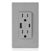 Leviton Gray Combination Duplex Receptacle Type AC USB Port Charger 15A 125V (T5633-GY)