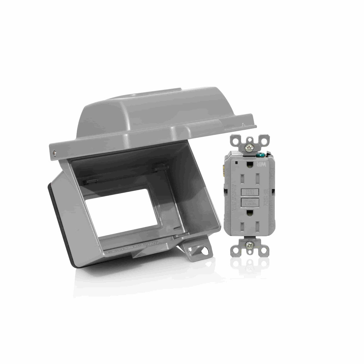 Leviton IUM1HKRG Gray WhileInUse Horizontal WeatherResistant Kit — Lighting Supply