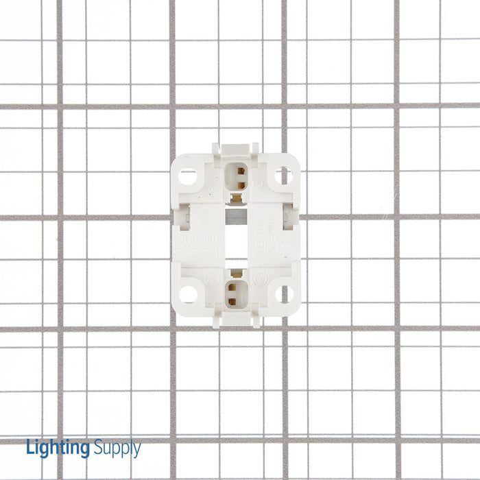 Leviton GX23 GX23-2 Base 2-Pin Compact Fluorescent Lamp Holder Vertical Bottom Snap-In/Screw Down Black Color Code Quick-Connect (26720-500)