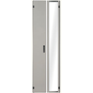 Leviton HDX Frame Front Door Kit Solid Left Door With Key And Lock Feature And Transparent Right Door Use With HDX Frame (F3168-22F) (F3168-FDR)