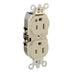 Leviton Duplex Receptacle Outlet Heavy-Duty Hospital Grade Illuminated Smooth Face 15 Amp 125V Back Or Side Wire NEMA 5-15R Ivory (8200-HLI)