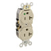 Leviton Duplex Receptacle Outlet Heavy-Duty Hospital Grade Illuminated Smooth Face 20 Amp 125V Back Or Side Wire NEMA 5-20R Ivory (8300-HLI)