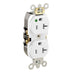 Leviton Duplex Receptacle Outlet Heavy-Duty Hospital Grade Illuminated Smooth Face 20 Amp 125V Back Or Side Wire NEMA 5-20R White (8300-HLW)