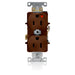 Leviton Isolated Ground Duplex Receptacle Outlet Heavy-Duty Industrial Spec Grade Smooth Face15 Amp 125V Back Or Side Wire Brown (5262-IGB)
