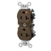 Leviton Isolated Ground Duplex Receptacle Outlet Heavy-Duty Industrial Spec Grade Smooth Face 20 Amp 125V Back Or Side Wire Brown (5362-IGB)