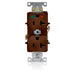 Leviton Isolated Ground Duplex Receptacle Outlet Heavy-Duty Hospital Grade Smooth Face 20 Amp 125V Back Or Side Wire NEMA 5-20R Brown (8300-IGB)