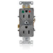 Leviton Isolated Ground Duplex Receptacle Outlet Heavy-Duty Hospital Grade Smooth Face 15 Amp 125V Back Or Side Wire NEMA 5-15R Gray (8200-IGG)