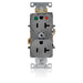 Leviton Isolated Ground Duplex Receptacle Outlet Heavy-Duty Hospital Grade Smooth Face 20 Amp 125V Back Or Side Wire NEMA 5-20R Gray (8300-IGG)