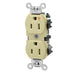 Leviton Isolated Ground Duplex Receptacle Outlet Heavy-Duty Industrial Spec Grade Smooth Face15 Amp 125V Back Or Side Wire Ivory (5262-IGI)