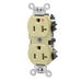 Leviton Isolated Ground Duplex Receptacle Outlet Heavy-Duty Industrial Spec Grade Smooth Face 20 Amp 125V Back Or Side Wire Ivory (5362-IGI)